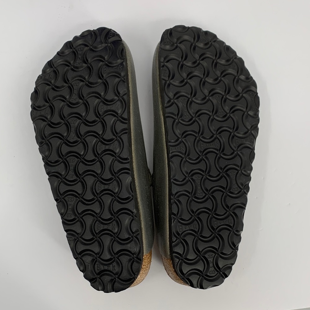 Birkenstock Boston clog shoe slide comfort washed gold metallic leather new 36 5 - Picture 5 of 8